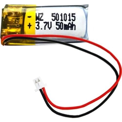 501015-50mah3.7V rechargeable polymer lithium battery Bluetooth headset smart wear solar street light