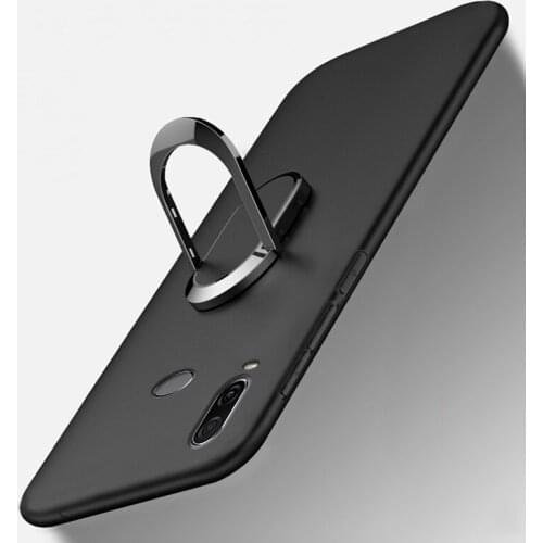 Funda for Samsung galaxy A6s 2018 Case luxury SM-G6200 Soft Black Silicone Magnetic Car Holder Ring Cover for Samsung galaxy A6S