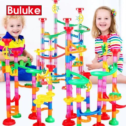 DIY Track Pipe Building Blocks For Children Ball Circuit Marble Race Run Maze Balls Educational Toys Gift e Blocks