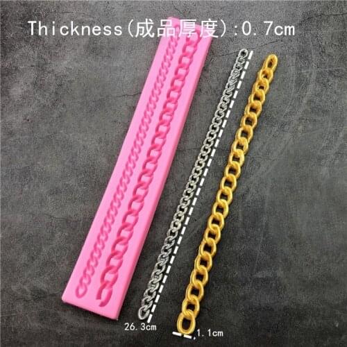 Long Chain Baking Mold Silicone Fondant Mold Cake Mold Bag Lady Bag Chain Strap Chocolate Mold Cookie Mold