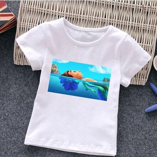 Luca Pixar Disney Tshirt Tops New Summer Casual Girls Sea Monsters T-shirts Boys Alberto Streetwear Harajuku Short Sleeve Tshirt