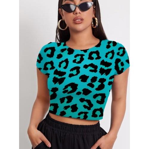 3d Tshirt Leopard T-shirt Women Cheetah Shirt Print Harajuku Tshirt Printed Hip Hop Funny T shirts Short Sleeve T shirts Short