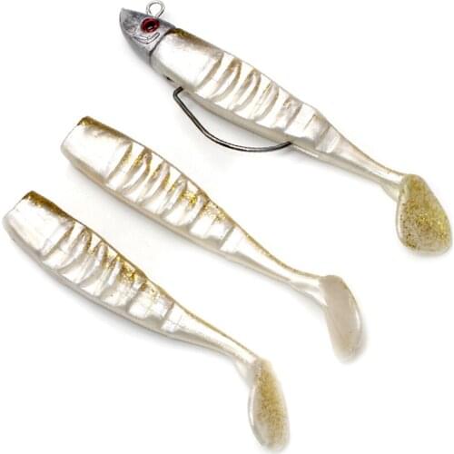 3PCS Fish-type Jig Soft Fishing Lure 13cm 26g 10cm 15.5g Replaceable Fish Body Lures with Hook fishing accessories