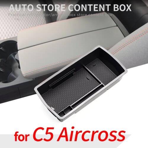 ZUNDUO Armrest Box Storage for Citroen C5 Aircross 2017 2018 2019 Stowing Tidying Car Organizer Internal Accessories C5-Aircross