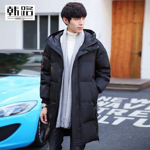 HANLU hot sale mens Casual Solid color Thickening jackets with hood Breathable windproof wadded jacket Loose cotton-padded coat