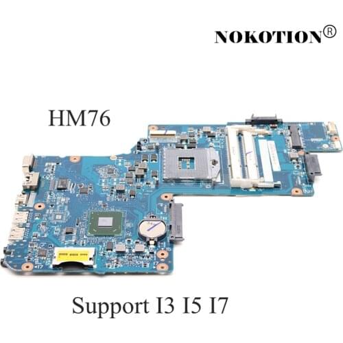 NOKOTION H000052360 H000052590 Main board For TOSHIBA Satellite C850 L850 Laptop Motherboard SLJ8E HM76 GMA HD DDR3 full tested
