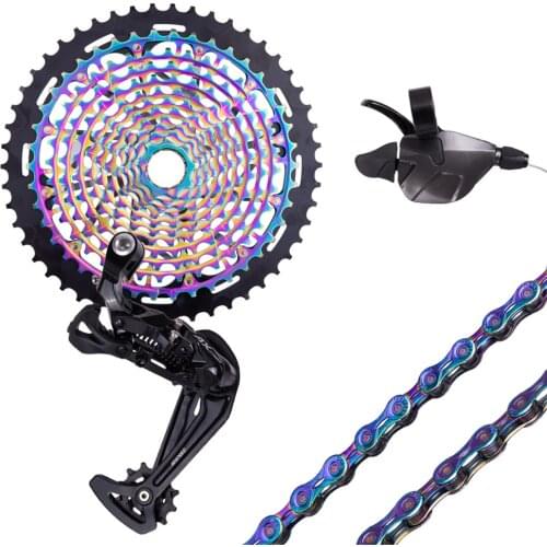 MTB 12 Speed Groupset 12s 9-50T Cassette Shifter Rear Derailleur Rainbow SLR Chain 1*12 Group Set For Mountain Bike 12v 1x12 kit