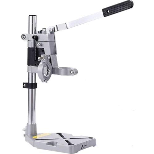 Double hole bracket Workstation Drill Press Stand Adjustable Desktop Drill Stand Multifunction Aluminum Base Repair Tool