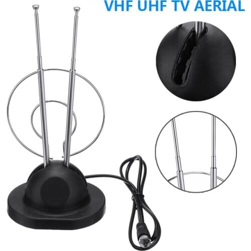 New Arrival Indoor Digital Ready Rabbit Ears TV HDTV VHF UHF Antenna Strengthen Signal Tool Professional Aerial Booster