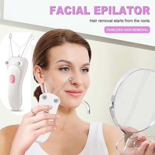 Rechargeable Usb Section Women Painless Electric Epilator Body Facial Hair Removal Defeatherer Cotton Thread Depilator Machine