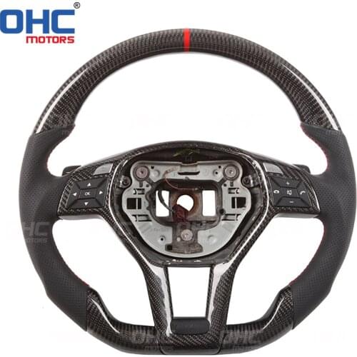 100% Real Carbon Fiber Steering Wheel compatible for MB A45,C43 C63 E63 GT S63 GLE63 GLC63 G63 CLS63 X156 X204 C117,X117 W204