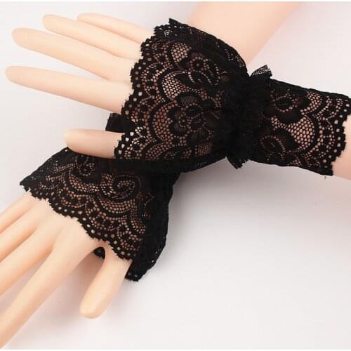 Detachable cuffs Lace Ruffles Elbow Sleeve Cuff Fake Sleeve Arm Cover Scar Cover Gloves Sun Protection Female Transparent cuffs