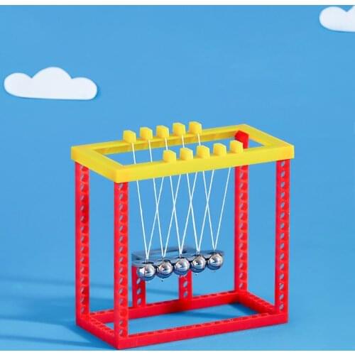 Funny Newton Cradle Toy with Balance Balls Educational Plastic Science Experiment Kid Toy for Gift