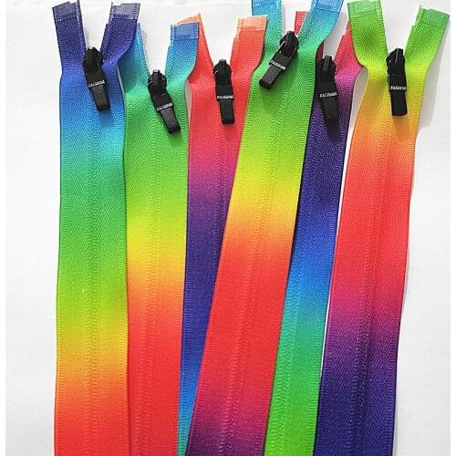 10/20/50pcs 3# Open end 65cm(25.5 inch) colorful nylon zipper, Printed Nylon Zippers DIY tailoring,sewing craft Garment