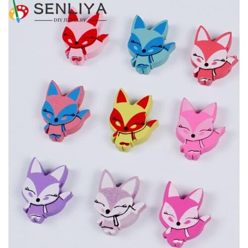 10/20/50Pcs Cartoon Shape Wooden Beads Animals Beads Children Handcraft Department Bracelet Accessories DIY Jewelry Fittings