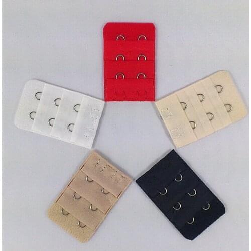 5Pcs/set Women Bra Strap Extender 3 Rows 2 Hook Bra Extenders Clasp Strap Underwear Sewing Tools Intimates Accessories 5 Color