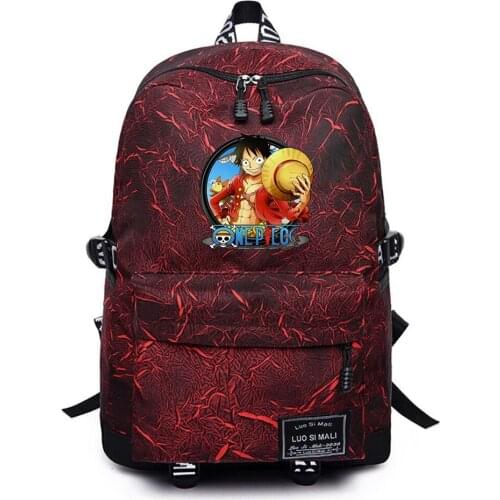 Anime One Piece Unisex Backpack Schoolbag Fabric Casual High Quality Packsack Mochila Student Teenger Travel Laptop Bag