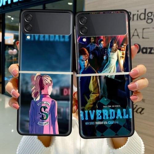 Black Hard Case For Samsung Galaxy Z Flip 3 5G Luxury PC Shockproof Phone Cover ZFlip 3 Bumper Fundas Tv Show Riverdale Coque