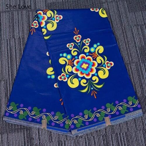 Chzimade 3Yard Vintage Flower Cotton Fabric Ankara African Real Wax Sewing Fabric For Wedding Party Dress Making Accessories