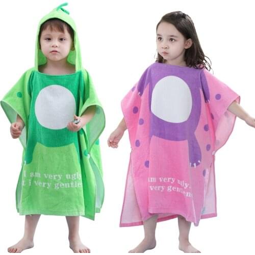 Lolanta Baby Toddler Cotton Hoodie Towel Beach Pool Bath Cover Up Robe for Kids Cartoon Characters