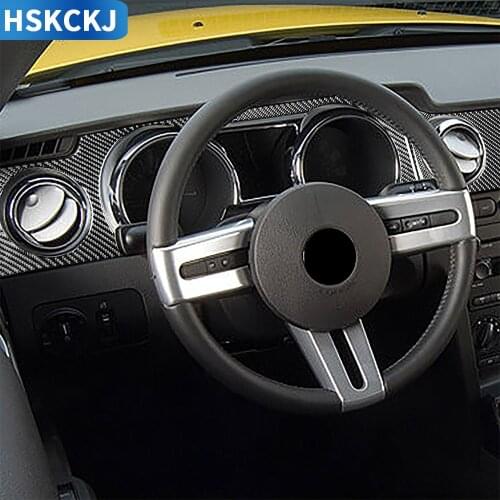 For Ford Mustang GT 2005-2009 S197 Multicolor Carbon Fiber Sticker Instrument Panel Set Air Outlet Frame Interior Car Accessory