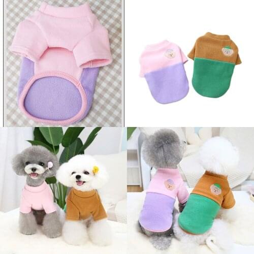 Fleece Dog Hoodies Autumn Winter Dog Pets Clothing Coat Puppy Outfit Garment Yorkie Pomeranian Poodle Bichon Maltese Clothes
