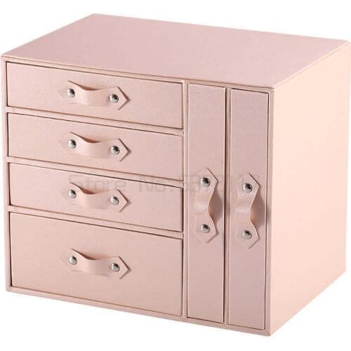 Large Capacity Storage Box Multilayer Ring Storage Container Earrings Box Ring Earring Jewelry Watch Storage Box