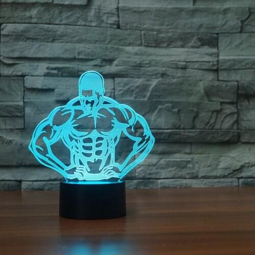 Creative Muscle Model LED 3D Night Light Usb Table Lampara Lamp For Home Decor Bedroom Mood Lighting Friend Best Gift