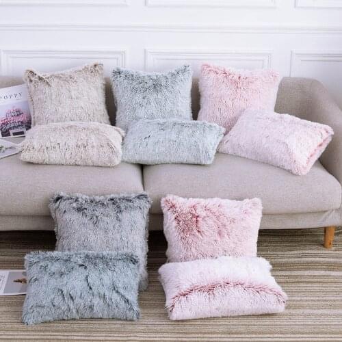 Soft Fur Plush Cushion Cover Pillowcase Home Decor Pillow Covers Living Room Bedroom Sofa Decorative Pillows Cover 30/45/50CM