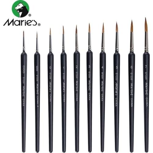 Marie’s Fine Detail Paint Brush Miniature Painting Brushes Kit 1/3 pcs for Acrylic, Watercolor, Oil, Face, Nail, Line Drawing