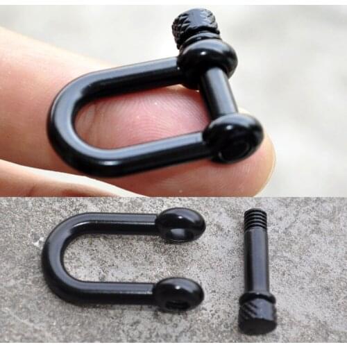 New 18*30mm U Style Lifesaving Escape Ring For 10mm Rope Webbing Metal Molle Clips Tactics Buckle DIY Outdoor Sports Accessories