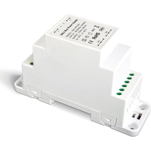New DALI Bus Power Supply Din Rail High Voltage 100V-240VAC 50/60Hz Input 200mA Output Work With Touch Panel Dimmer Dali Power
