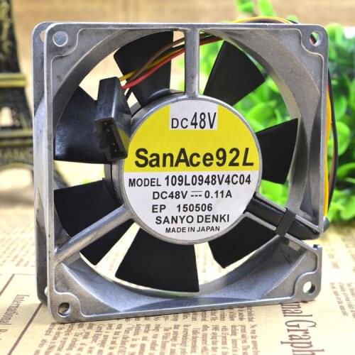 New original 9cm9025 109L0948V4C04 48V0.11A 4-wire aluminum frame double ball fan