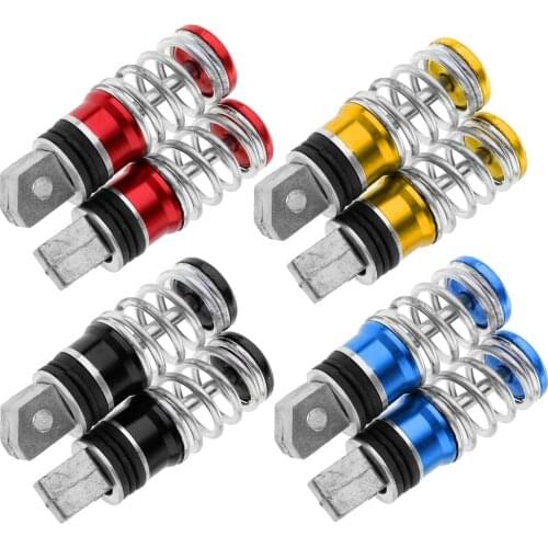 Pair Motorcycle Aluminum Rear Spring Footrest Pegs Pedal 105x30mm