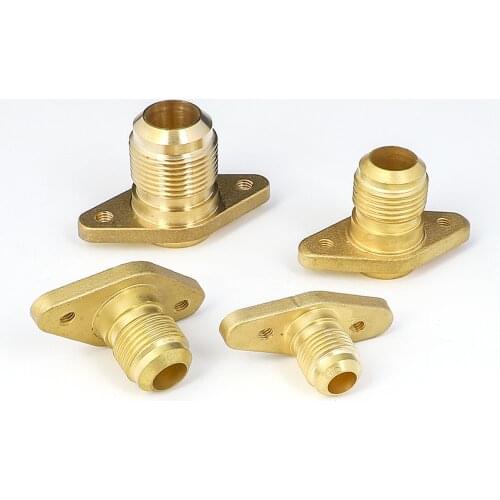 45 Degree SAE 1/4" 3/8" 1/2" 3/4" Flare Pipe Fitting Adapeter With Base For Shut Off Valve Air conditioner