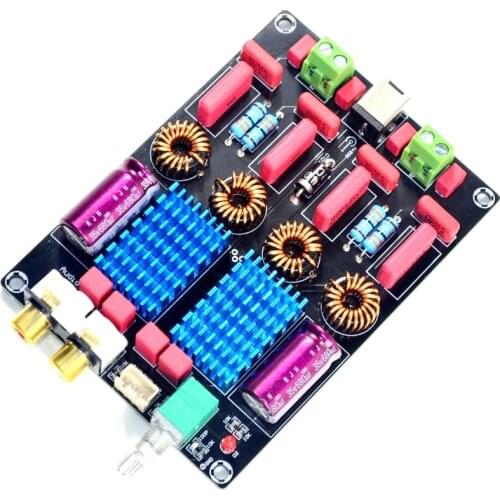 KYYSLB 100W+100W Home Audio Amplifier Board 20Hz To 20KHz Class D TPA3116 2.0 Dual Chip WIMA Deluxe Digital Amplifier Board