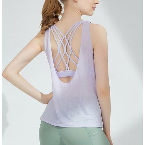 Stitching Fake Two-piece Sports Yoga Fitness Bra Hollow Sling Vest Knitted Sleeveless Top Tank Top Women Tops Women Breathable