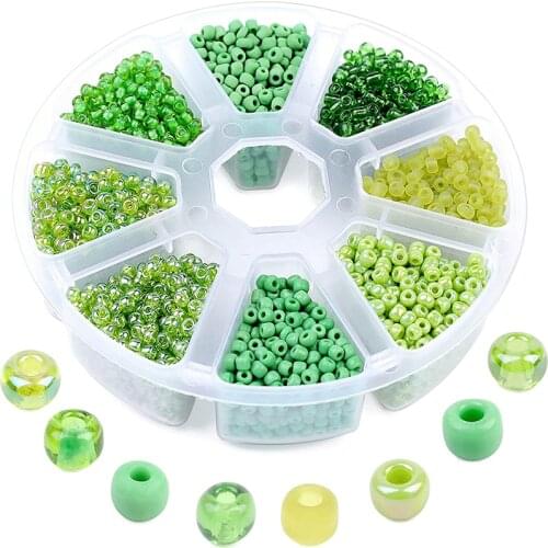 KAOBUY 3600 pcs/Lot 3mm Multicolor Glass Seed Spacer Beads Bracelet Necklace Beads For Kids Jewelry DIY Making Accessories