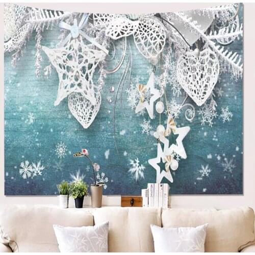 Christmas Wall Hanging Cloth Art Wall Hanging Tapestry Polyester Fiber Living Room Background Wall Decoration Hanging Cloth