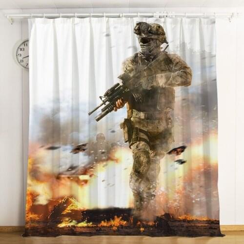 Call of Duty 3D Printing Blackout Curtains Bedroom Living Room Home Decoration for Children Kids Boys