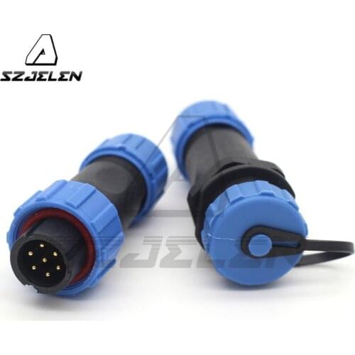 SP13 Waterproof connectors 7 pin, wire to wire connector,circular connectors, Device power plug socket