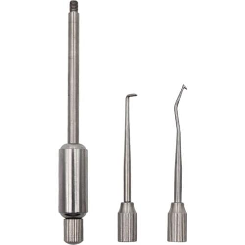 1set Stainless Steel Dental Manual Crown Remover With Double Head Dental Laboratory Equipment Manual Control Crown Tool Material