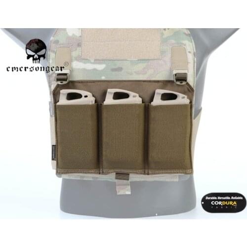 Emerson M4 Triple Magazine Pouch For 4019 / 4020 Vest Combat Molle MAG Pouch Coyote Brown EM6407