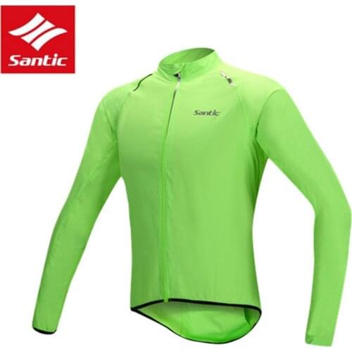 Reflective Breathable Bicycle Jackets Cycling Long Sleeve Rain Raincoat Mens Windcoat Windproof Quick Dry Jersey Jacket SANTIC