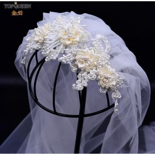 TOPQUEEN VS346 Sequin veil cathedral Elegant wedding veils bride 1 layers Glitter veil Wedding Accessories Womans accessories