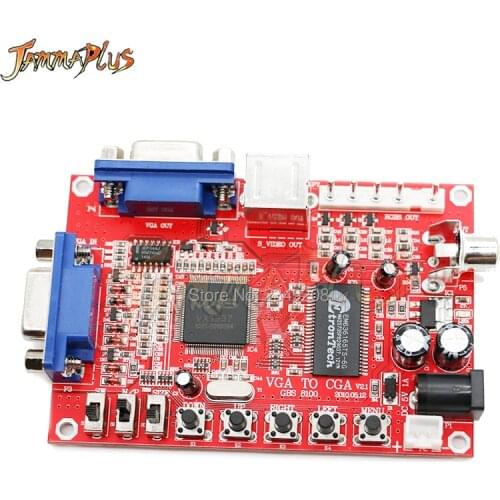 VGA to CGA Video Converter Board HD High-resolution VGA to RGB S / AV / CGA / S Terminal Adapter for Arcade Games