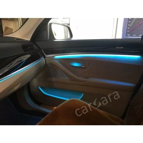 Interior LED Decorative Atmosphere Strip Lights for B MW 5 Series F10 F18 2011-2017 two colors blue/orange optional