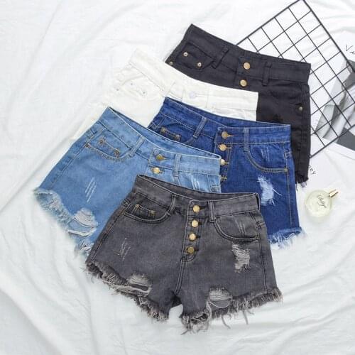 High Waist Jean Shorts Women Summer Loose Casual Short Jeans New 2021 Korean Style All-match Ladies Denim Short Pants