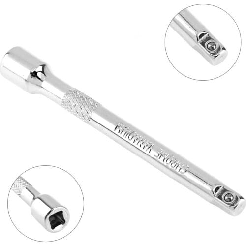 1 / 4 Chromed Steel Extension Bar 102MM Drive Ratchet Wrench Socket Adapter Power Drill Adapter for Installation and Maintenance