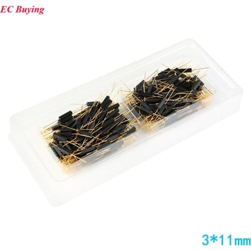 100Pcs Magnetic Reed Switchs Sensor Plastic Reed Switch 3*11mm Normally Open DIY Kit Electronic NO
